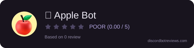 Rating widget preview for 🍎 Apple Bot