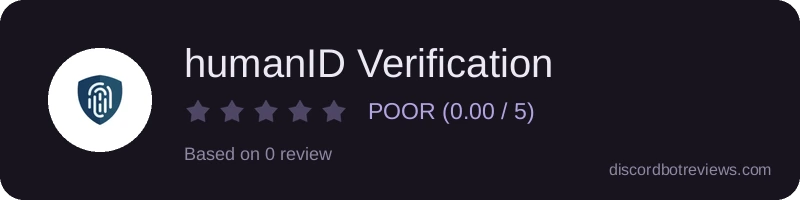 Rating widget preview for humanID Verification