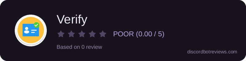 Rating widget preview for Verify