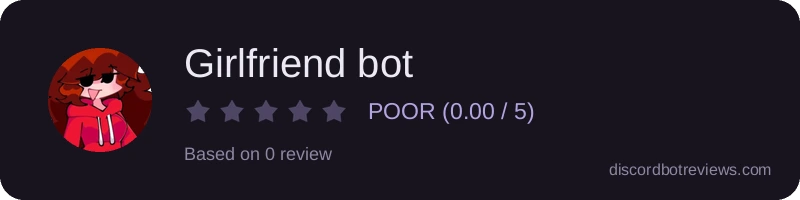 Rating widget preview for Girlfriend bot