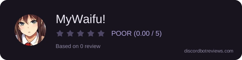 Rating widget preview for MyWaifu!
