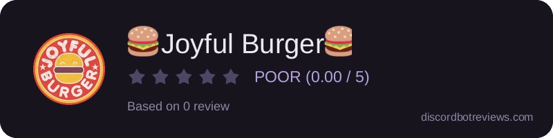 Rating widget preview for 🍔Joyful Burger🍔