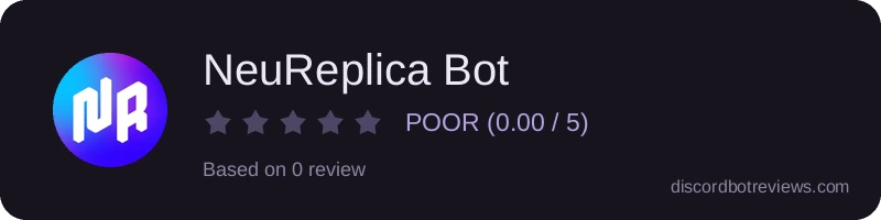 Rating widget preview for NeuReplica Bot
