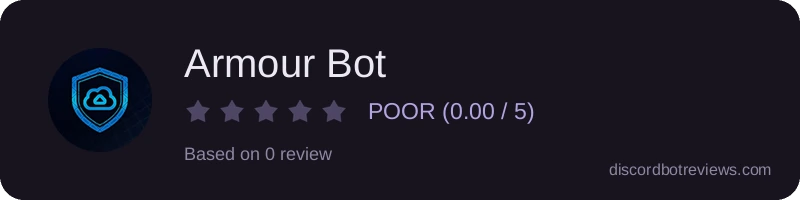 Rating widget preview for Armour Bot