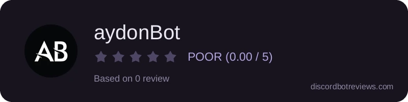 Rating widget preview for aydonBot