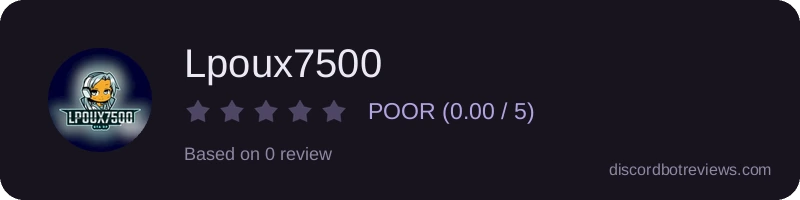 Rating widget preview for Lpoux7500