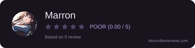Rating widget preview for Marron