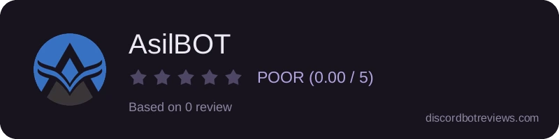 Rating widget preview for AsilBOT