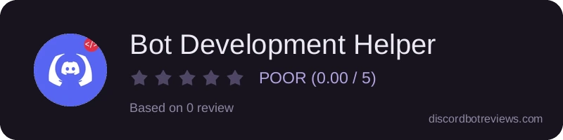 Rating banner for Bot Development Helper