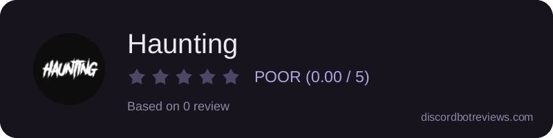 Rating widget preview for Haunting