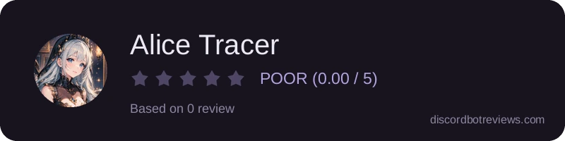 Rating widget preview for Alice Tracer