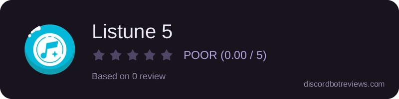 Rating widget preview for Listune 5