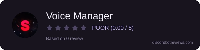 Rating widget preview for Voice Manager