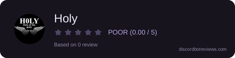 Rating widget preview for Holy