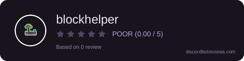 Rating widget preview for blockhelper