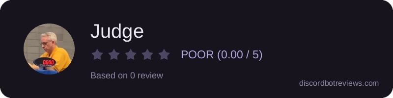 Rating widget preview for Judge