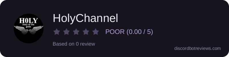 Rating widget preview for HolyChannel