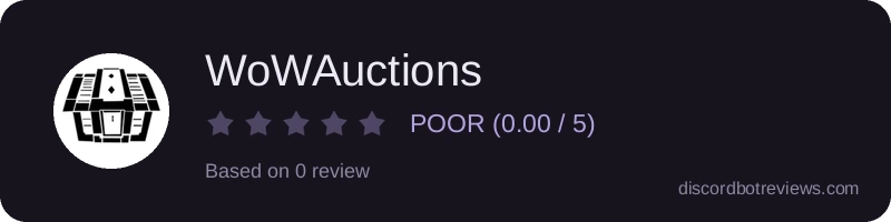 Rating widget preview for WoWAuctions