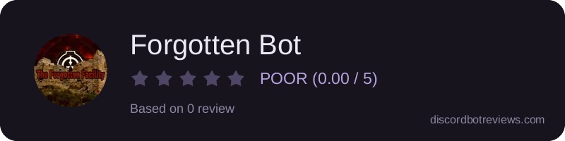 Rating widget preview for Forgotten Bot