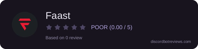Rating widget preview for Faast