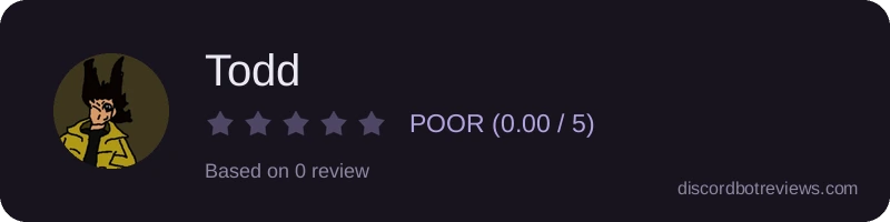 Rating widget preview for Todd