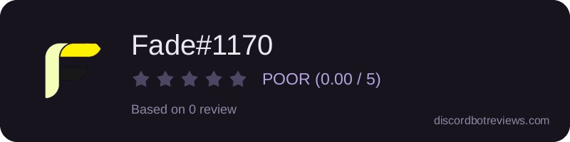 Rating widget preview for Fade#1170