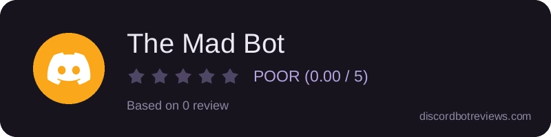 Rating widget preview for The Mad Bot