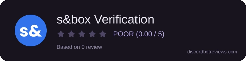 Rating widget preview for s&box Verification