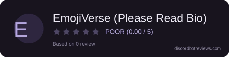 Rating widget preview for EmojiVerse (Please Read Bio)