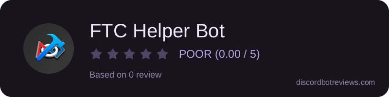 Rating widget preview for FTC Helper Bot