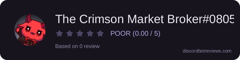 Rating widget preview for The Crimson Market Broker#0805