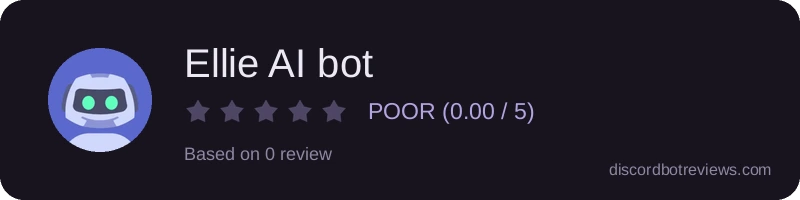 Rating widget preview for Ellie AI bot