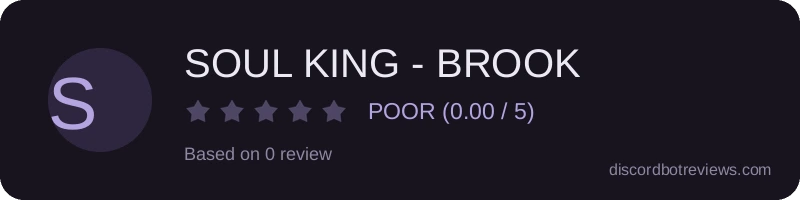 Rating widget preview for SOUL KING - BROOK