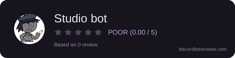 Rating widget preview for Studio bot