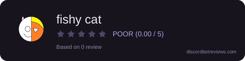 Rating widget preview for fishy cat