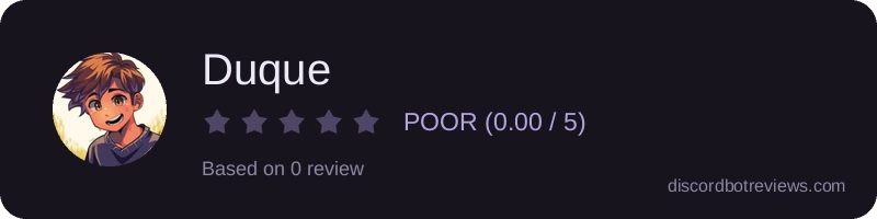 Rating widget preview for Duque