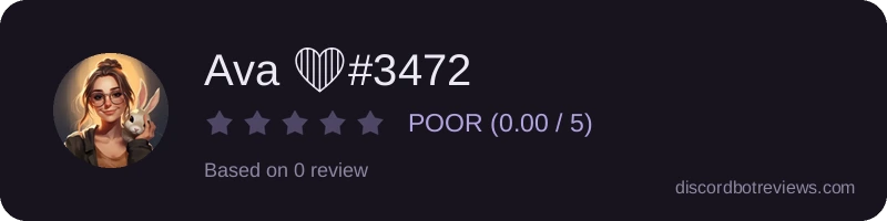 Rating widget preview for Ava ❤#3472