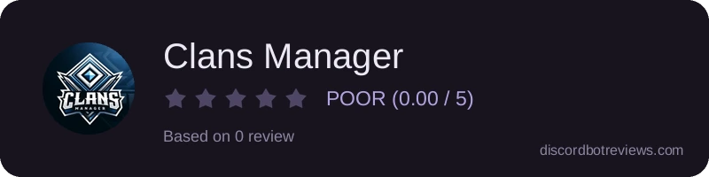 Rating widget preview for Clans Manager