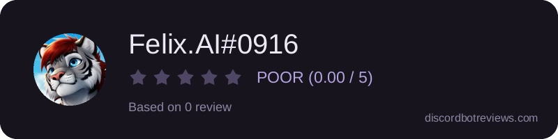 Rating widget preview for Felix.AI#0916