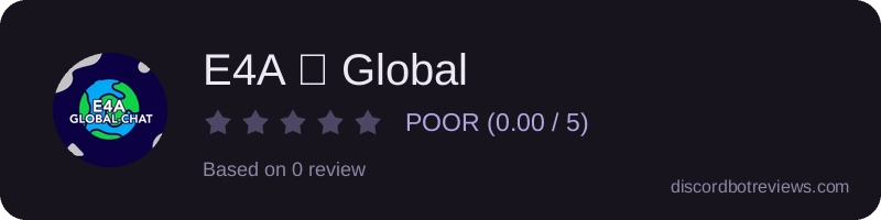 Rating widget preview for E4A 🌐 Global