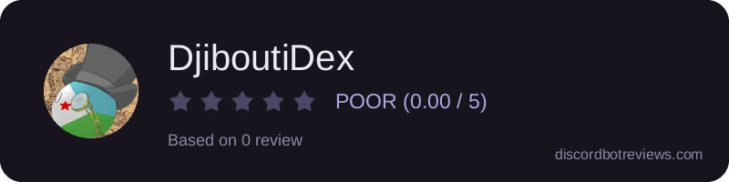 Rating widget preview for DjiboutiDex