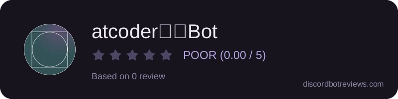 Rating widget preview for atcoder通知Bot