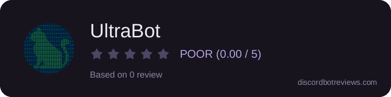 Rating widget preview for UltraBot