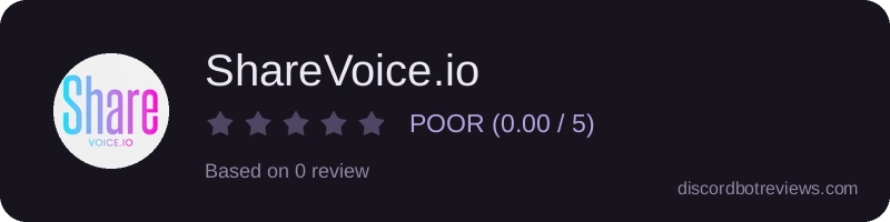 Rating widget preview for ShareVoice.io
