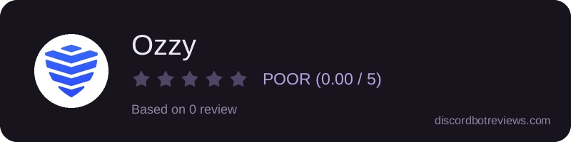 Rating widget preview for Ozzy