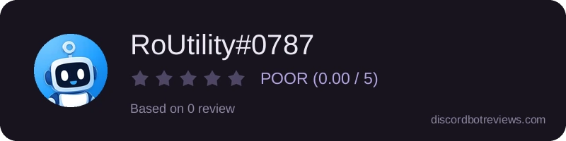 Rating widget preview for RoUtility#0787