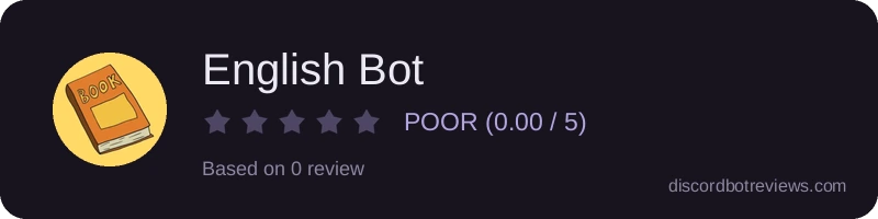 Rating widget preview for English Bot