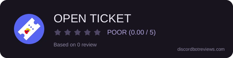 Rating widget preview for OPEN TICKET