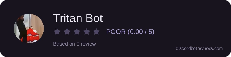 Rating widget preview for Tritan Bot