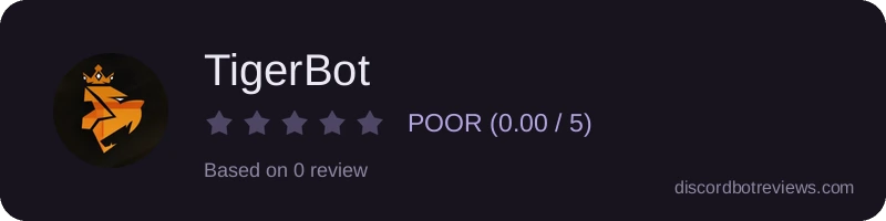 Rating widget preview for TigerBot